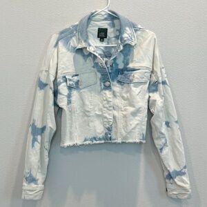 Bleached Tie Dye Denim Jacket